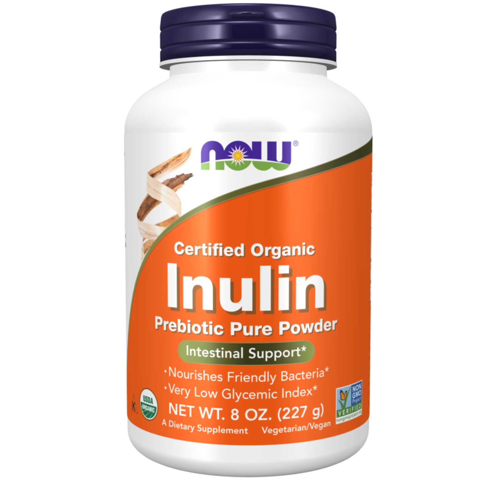 Now Inulin Pure Powder Organic 227gm